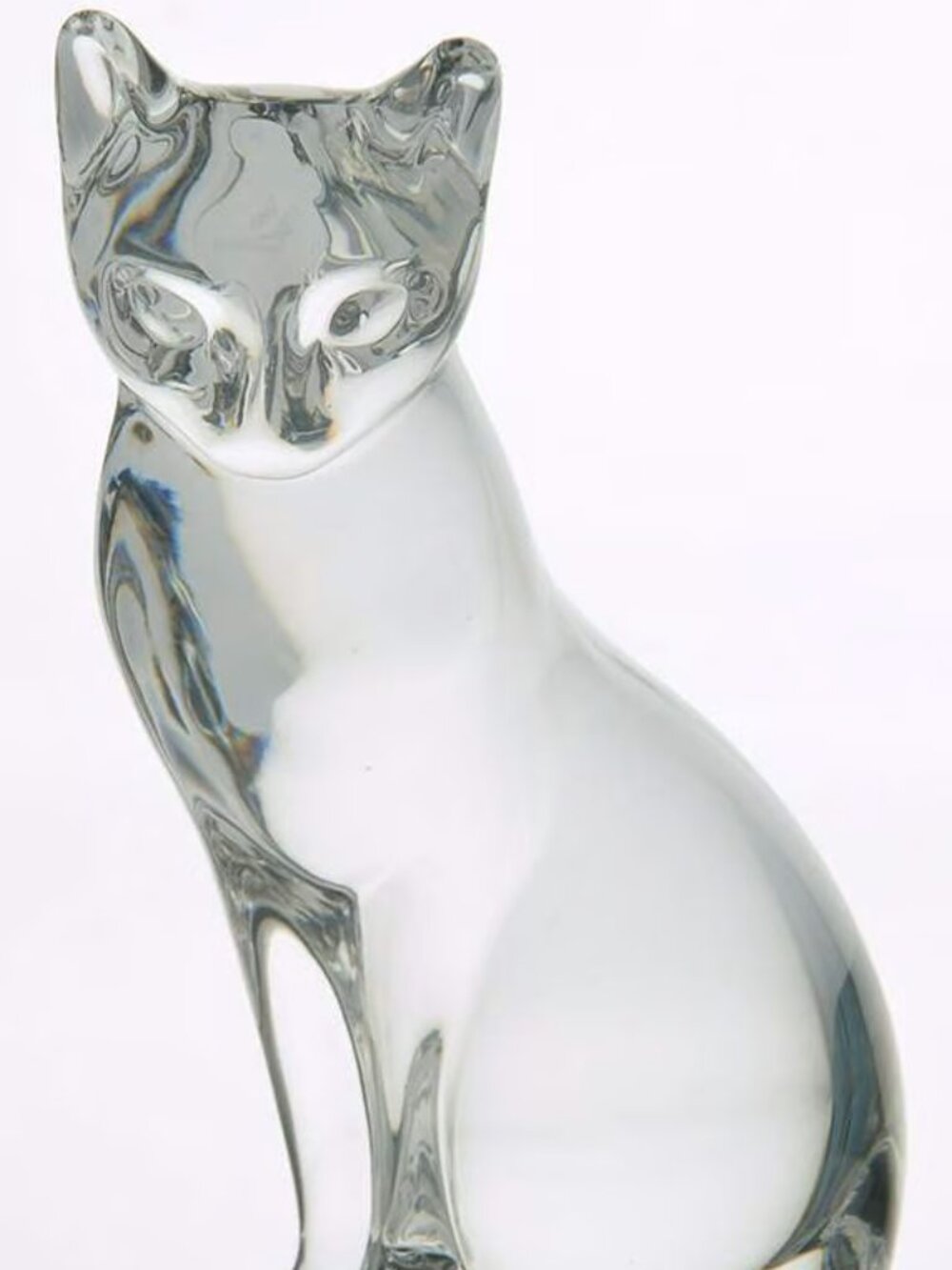 Lenox Crystal Sitting Cat Sculpture from fine crystal Collection w/Watermark